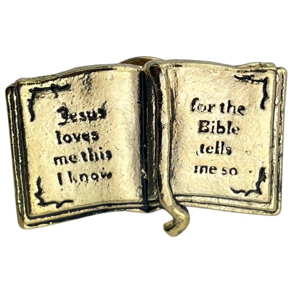 Christian Lapel Pin Jesus Loves Me This I Know For the Bible Tells Me So‎ - Picture 1 of 6